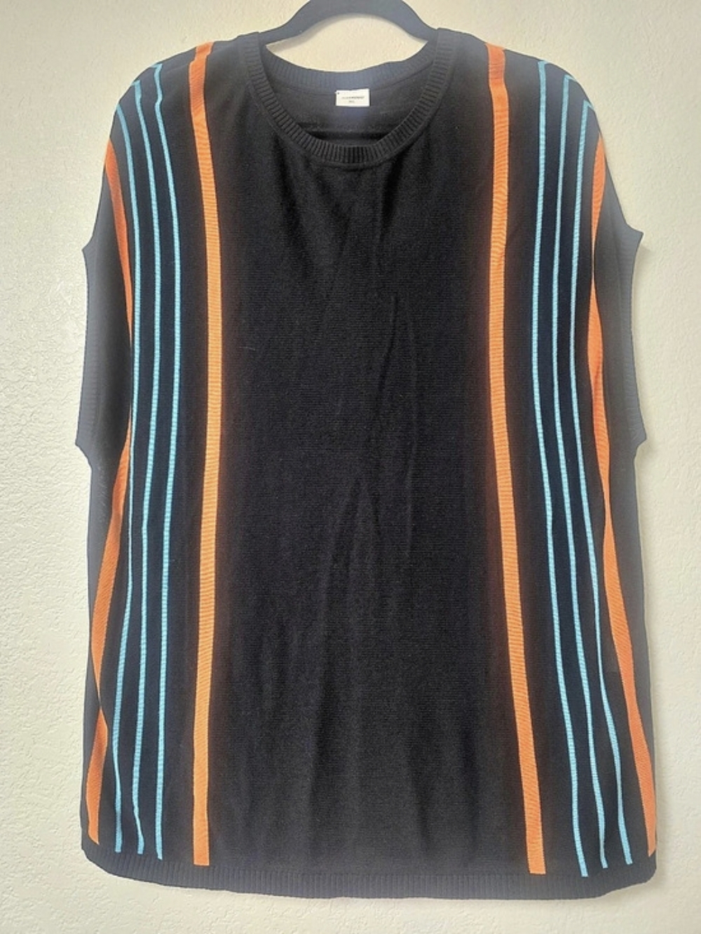 XIEERDUO Striped Tunic in Black & Orange Size XL